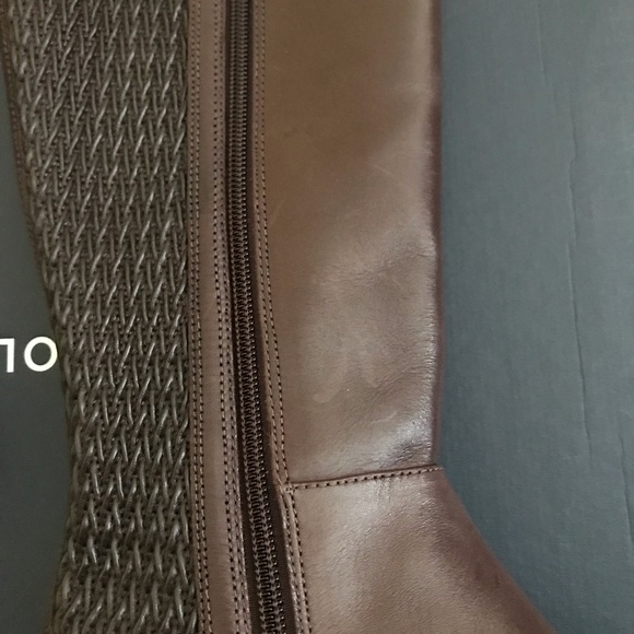 Cole Haan Simona Brown Leather Riding Boots - Picture 4 of 8